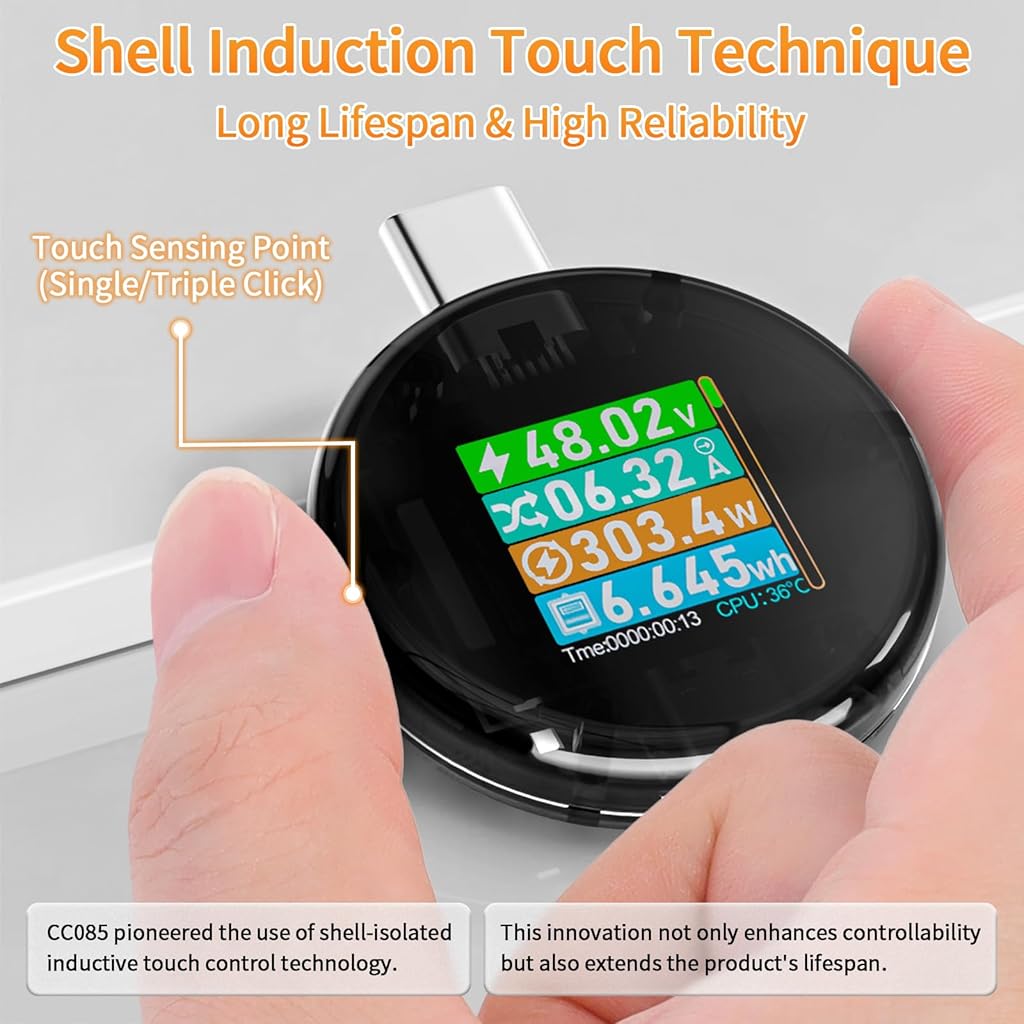 Serplex® USB C Power Meter USB C Voltage Analyzer 4.5-50V 0-6A Mobile Multimeter USB C Voltage Current Monitor Universal Digital USB C Tester for Phone, Laptop, Tablet Serplex® USB C Power Meter USB C Voltage Analyzer 4.5-50V 0-6A Mobile Multimeter USB C Voltage Current Monitor Universal Digital USB C Tester for Phone, Laptop, Tablet